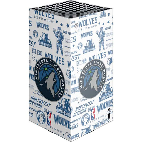 NBA Minnesota Timberwolves Historic Blast XBox Series X Digital Edition Console Skin