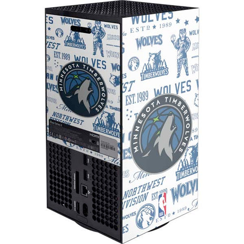 NBA Minnesota Timberwolves Historic Blast XBox Series X Digital Edition Console Skin