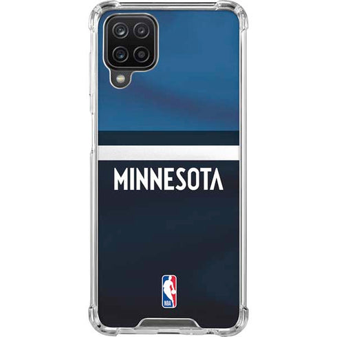 NBA Minnesota Timberwolves Jersey Galaxy A12 Clear Case