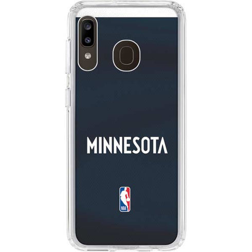 NBA Minnesota Timberwolves Jersey Galaxy A20 Clear Case