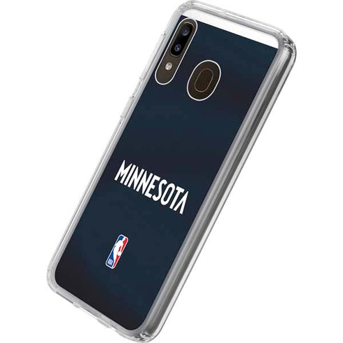 NBA Minnesota Timberwolves Jersey Galaxy A20 Clear Case