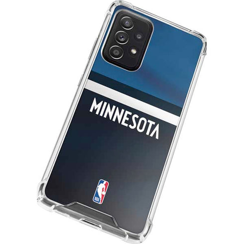 NBA Minnesota Timberwolves Jersey Galaxy A52 5G Clear Case