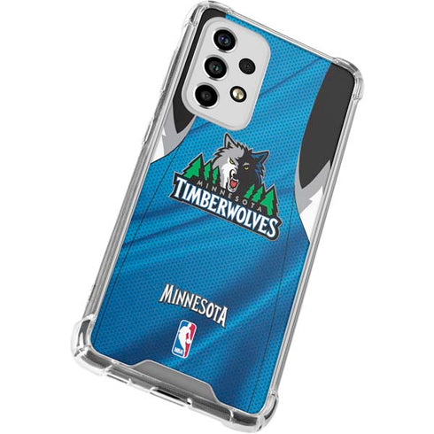 NBA Minnesota Timberwolves Jersey Galaxy A53 5G Clear Case