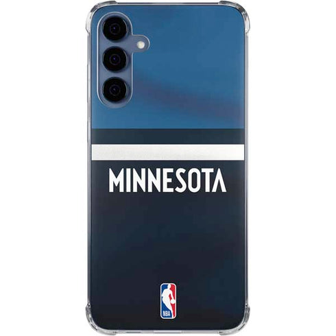 NBA Minnesota Timberwolves Jersey Galaxy A55 5G Clear Case