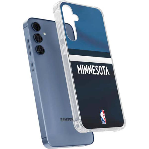 NBA Minnesota Timberwolves Jersey Galaxy A55 5G Clear Case