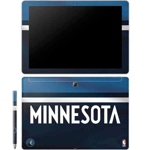 NBA Minnesota Timberwolves Jersey Galaxy Book 12in Skin