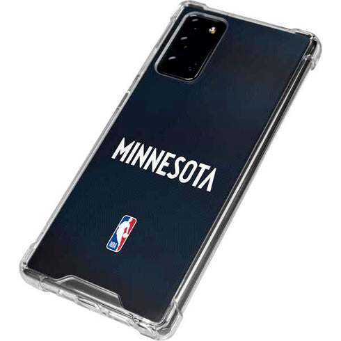 NBA Minnesota Timberwolves Jersey Galaxy Note20 5G Clear Case