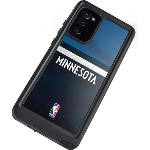 NBA Minnesota Timberwolves Jersey Galaxy Note20 5G Waterproof Case