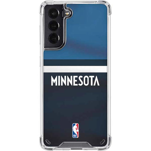 NBA Minnesota Timberwolves Jersey Galaxy S21 5G Clear Case