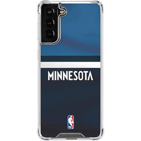 NBA Minnesota Timberwolves Jersey Galaxy S21 FE Clear Case