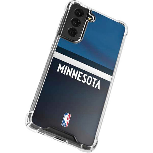 NBA Minnesota Timberwolves Jersey Galaxy S21 FE Clear Case