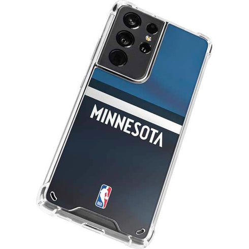 NBA Minnesota Timberwolves Jersey Galaxy S21 Ultra 5G Clear Case