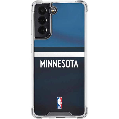 NBA Minnesota Timberwolves Jersey Galaxy S22 Clear Case