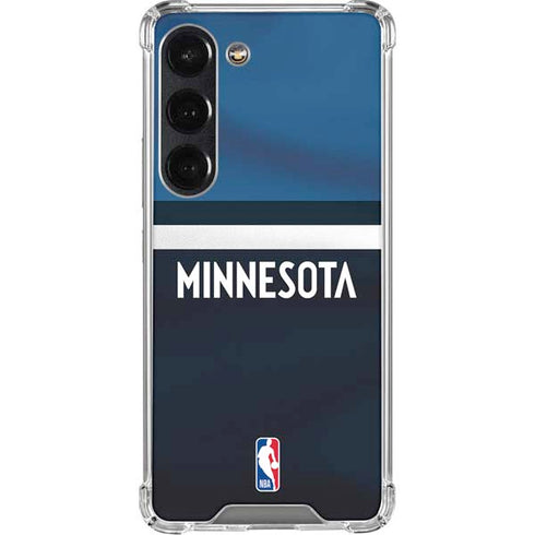 NBA Minnesota Timberwolves Jersey Galaxy S23 Clear Case