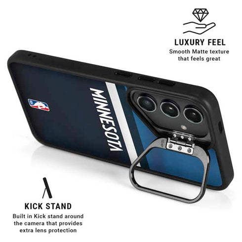 NBA Minnesota Timberwolves Jersey Galaxy S24 FE Kickstand Case
