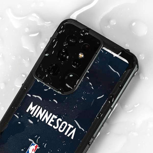 NBA Minnesota Timberwolves Jersey Galaxy S24 Ultra Waterproof Case