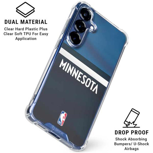 NBA Minnesota Timberwolves Jersey Galaxy S25 Plus Clear Case