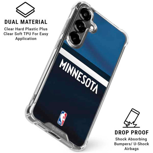 NBA Minnesota Timberwolves Jersey Galaxy S26 Clear Case