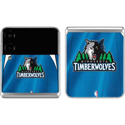 NBA Minnesota Timberwolves Jersey Galaxy Z Flip4 5G Skin