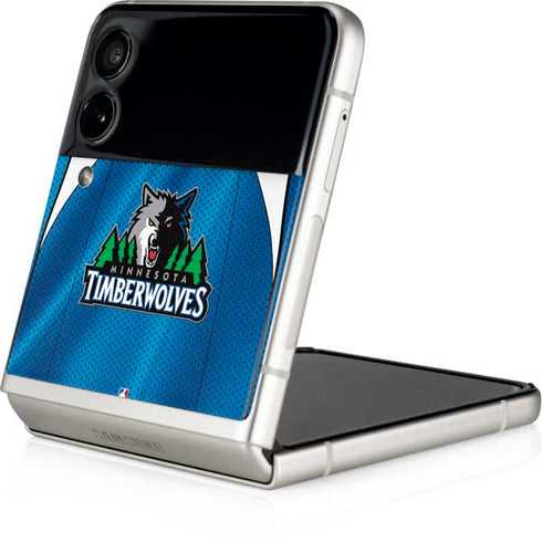 NBA Minnesota Timberwolves Jersey Galaxy Z Flip4 5G Skin