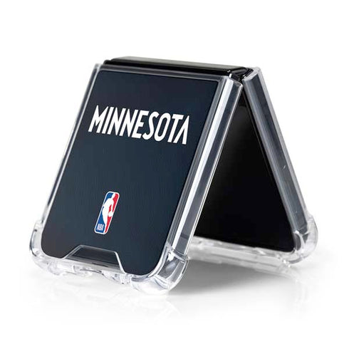 NBA Minnesota Timberwolves Jersey Galaxy Z Flip5 5G Clear Case