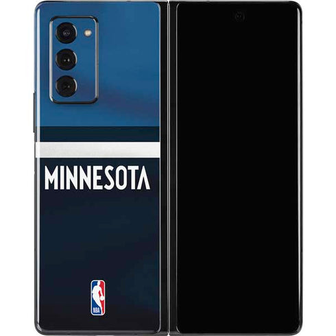 NBA Minnesota Timberwolves Jersey Galaxy Z Fold2 5G Skin