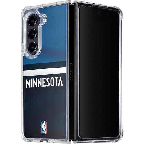 NBA Minnesota Timberwolves Jersey Galaxy Z Fold5 5G Clear Case