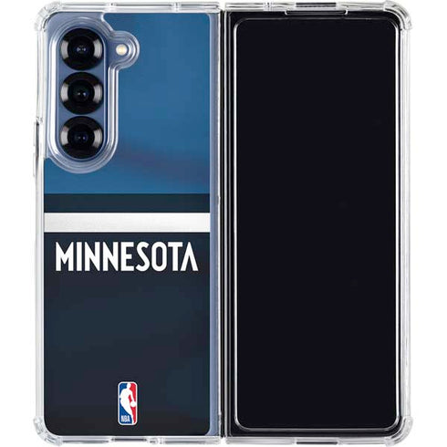 NBA Minnesota Timberwolves Jersey Galaxy Z Fold6 Clear Case