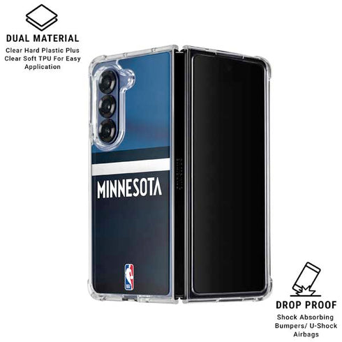 NBA Minnesota Timberwolves Jersey Galaxy Z Fold6 Clear Case