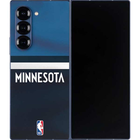 NBA Minnesota Timberwolves Jersey Galaxy Z Fold6 Skin