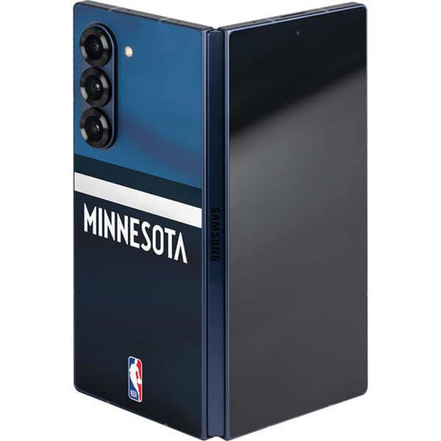 NBA Minnesota Timberwolves Jersey Galaxy Z Fold6 Skin