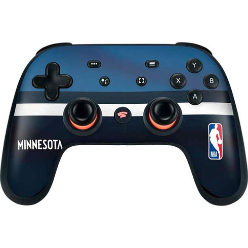 NBA Minnesota Timberwolves Jersey Google Stadia Controller Skin