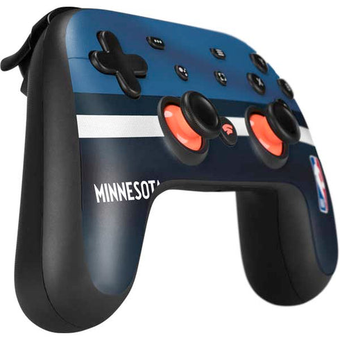 NBA Minnesota Timberwolves Jersey Google Stadia Controller Skin