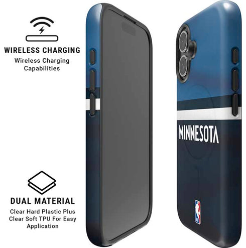 NBA Minnesota Timberwolves Jersey iPhone 16 Magsafe Impact Case