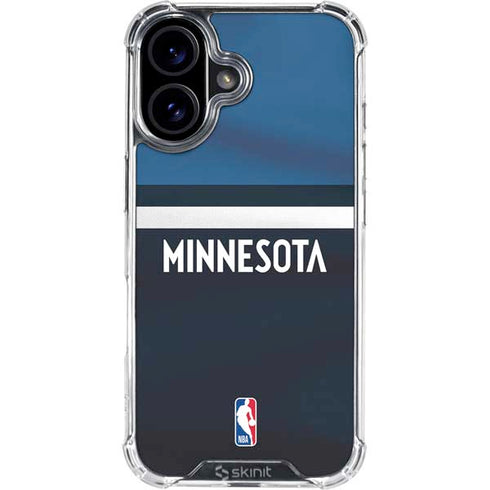 NBA Minnesota Timberwolves Jersey iPhone 16 Plus Clear Case