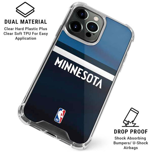 NBA Minnesota Timberwolves Jersey iPhone 16 Pro Max Clear Case