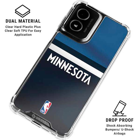 NBA Minnesota Timberwolves Jersey Moto G Power 5G (2024) Clear Case