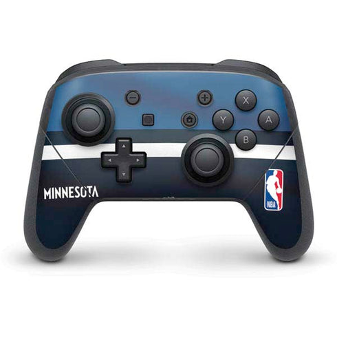 NBA Minnesota Timberwolves Jersey Nintendo Switch Pro Controller Skin