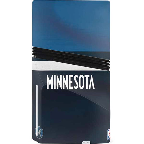 NBA Minnesota Timberwolves Jersey PS5 Pro Disk Console Skin