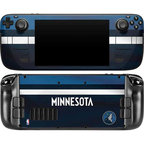NBA Minnesota Timberwolves Jersey Steam Deck Handheld Gaming Computer Skin