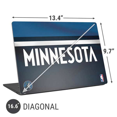 NBA Minnesota Timberwolves Jersey Universal Laptop 16.6in (13.4 x 9.7in) Skin