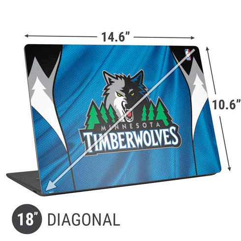 NBA Minnesota Timberwolves Jersey Universal Laptop 18in (14.6 x 10.6in) Skin