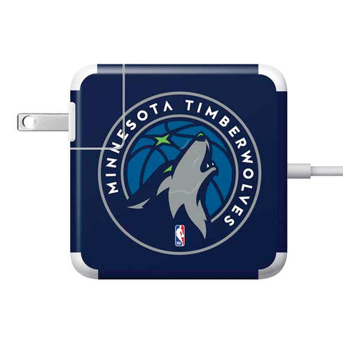 NBA Minnesota Timberwolves Large Logo 85W Power Adapter (15 and 17 inch MacBook Pro Charger) Skin