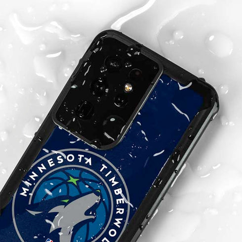 NBA Minnesota Timberwolves Large Logo Galaxy S24 Ultra Waterproof Case