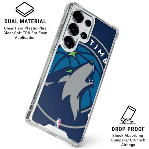 NBA Minnesota Timberwolves Large Logo Galaxy S25 Ultra Clear Case