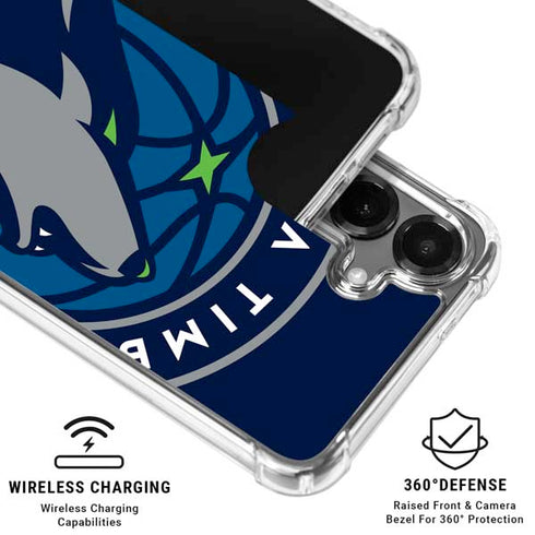 NBA Minnesota Timberwolves Large Logo Galaxy S26 Clear Case