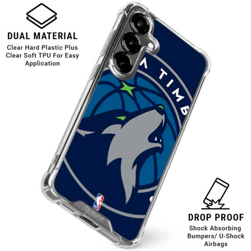 NBA Minnesota Timberwolves Large Logo Galaxy S26 Plus Clear Case