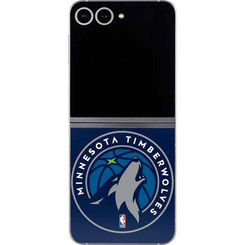 NBA Minnesota Timberwolves Large Logo Galaxy Z Flip6 Skin
