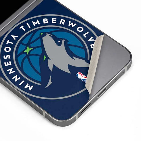 NBA Minnesota Timberwolves Large Logo Galaxy Z Flip6 Skin