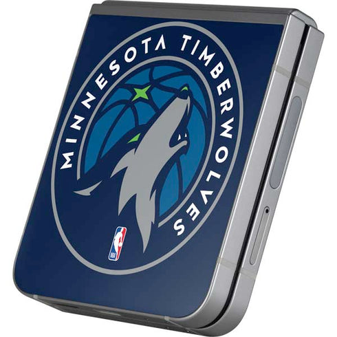 NBA Minnesota Timberwolves Large Logo Galaxy Z Flip6 Skin